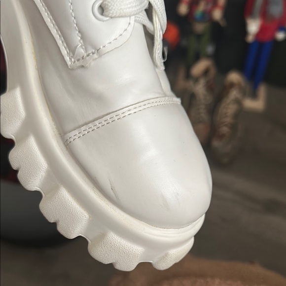 Faux Prada White Combat boots swap for christyjustice only! - Picture 4 of 9